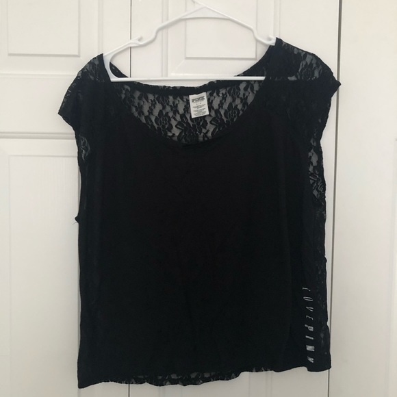 PINK shirt with lace back - Picture 1 of 4